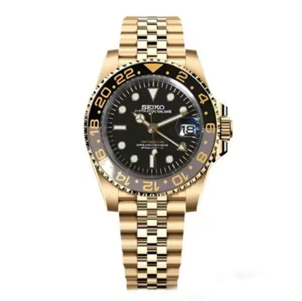 Seiko Mod GMT-Master II  Gold & Black